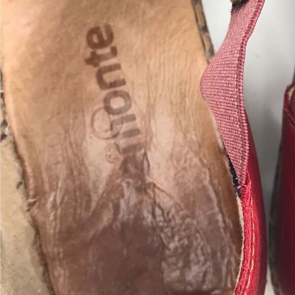 Remonte Dorndorf Red Leather Laser Cut Slip On Closed Toe Gladiator Shoes - Picture 16 of 16